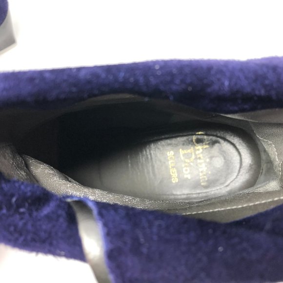 Vintage Christian Dior Purple Suede Ankle Boot 5.5 - Picture 6 of 7